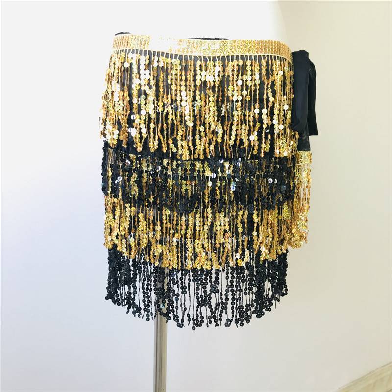 Yellow, black, yellow, four-storey waist chains
